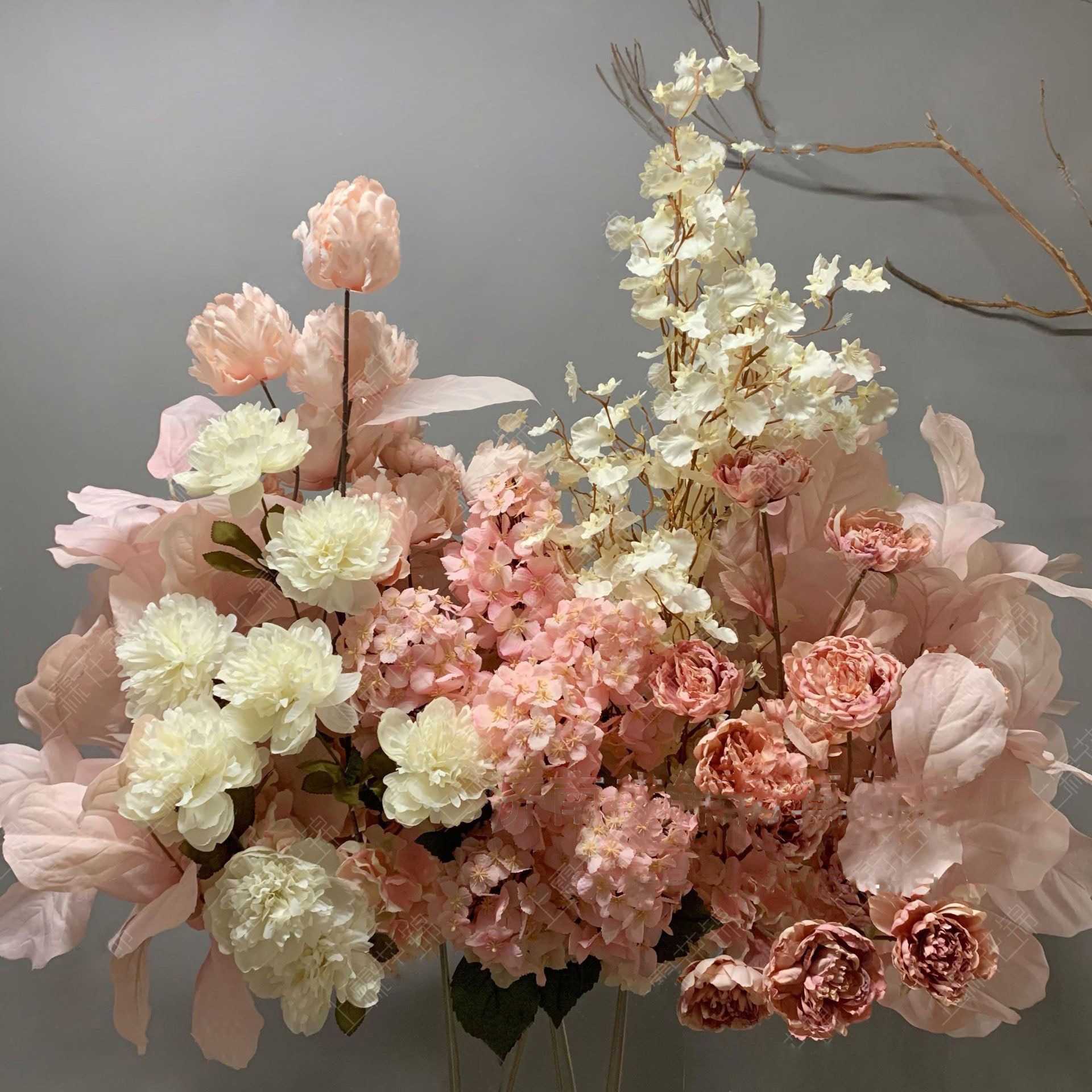 pink and white artificial flowers in vase2