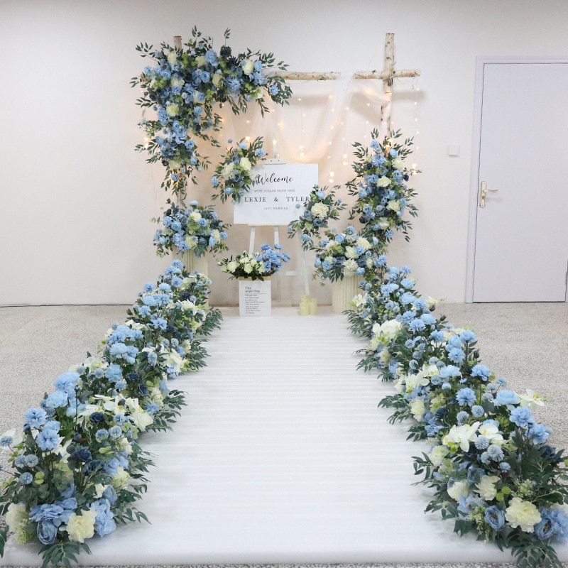 large red and white flower arrangements