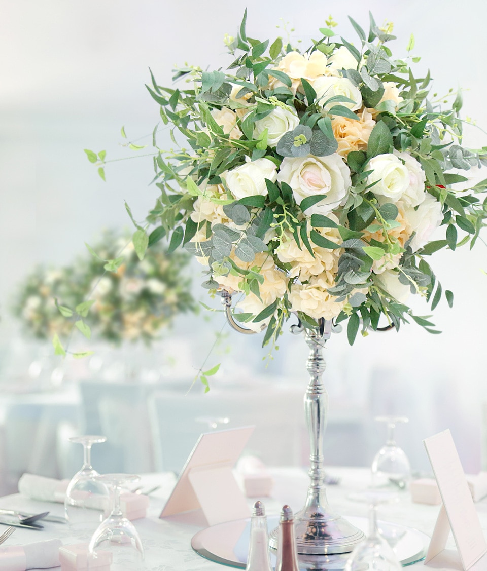 wildflower wedding table flowers