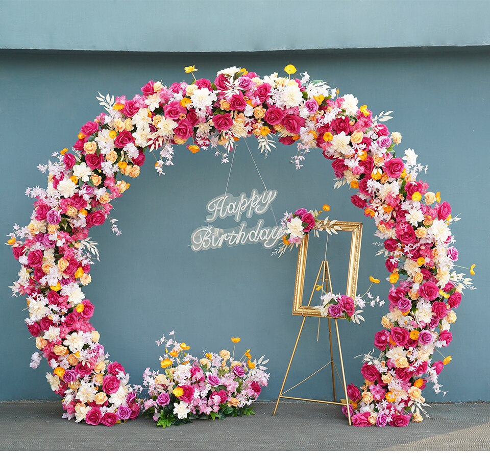 ombre flower table runner4