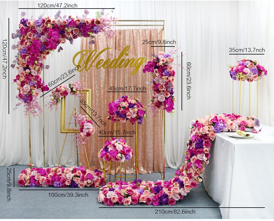 double hexagon wedding arch2