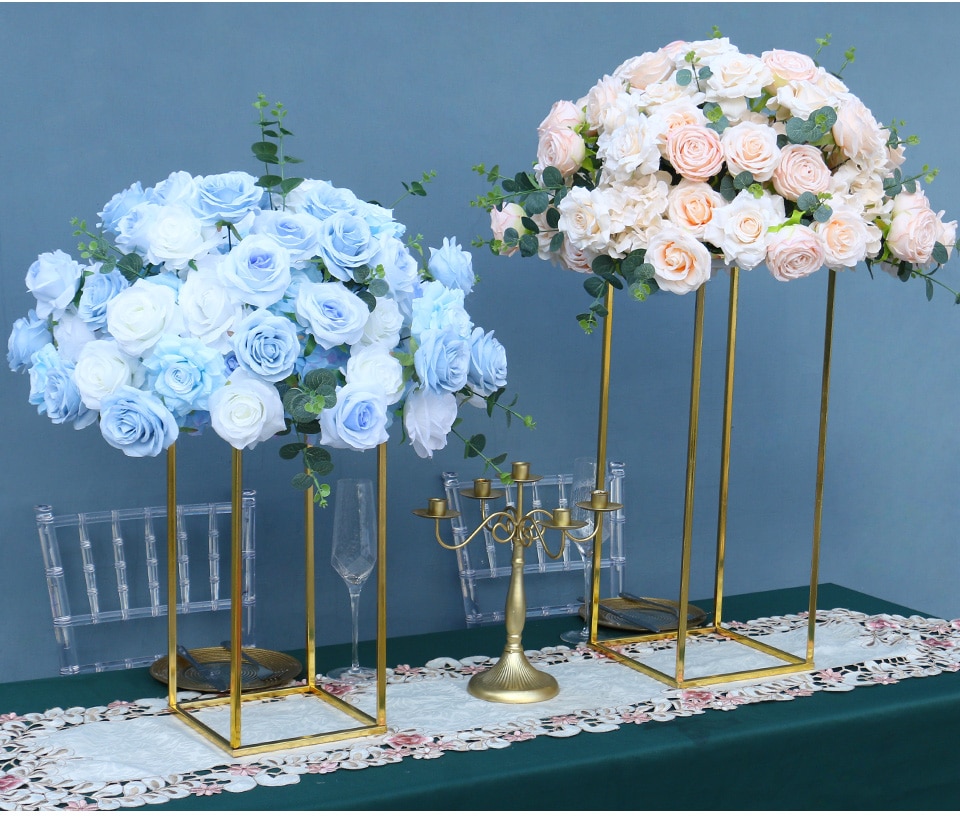 artificial french blue and blush flowers8