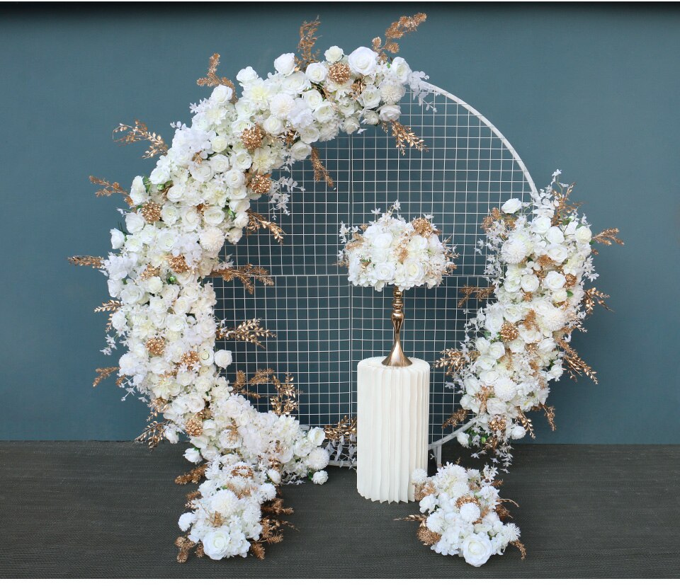 corner flower arrangement for wedding arch7