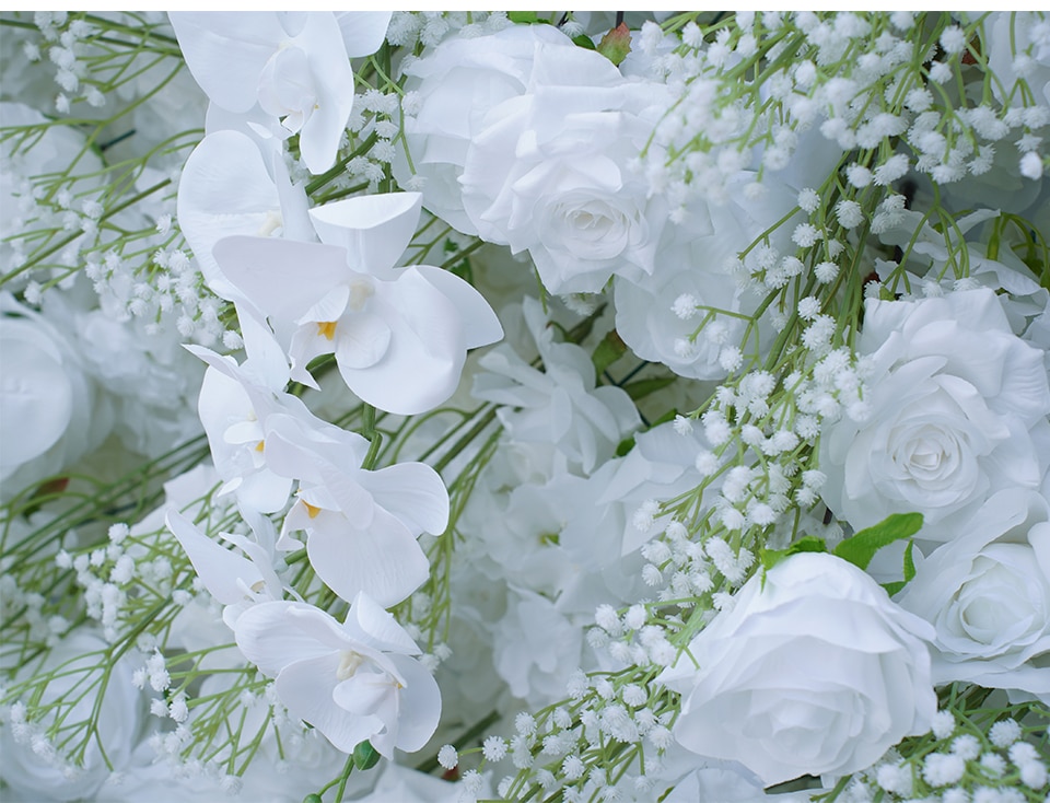 modern green and white kitchen flower arrangement8