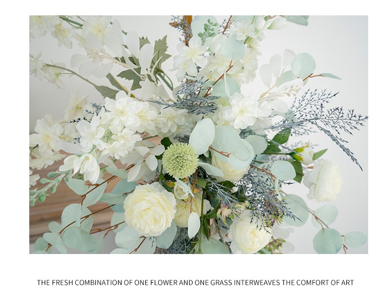 small white artificial flowers in vase7