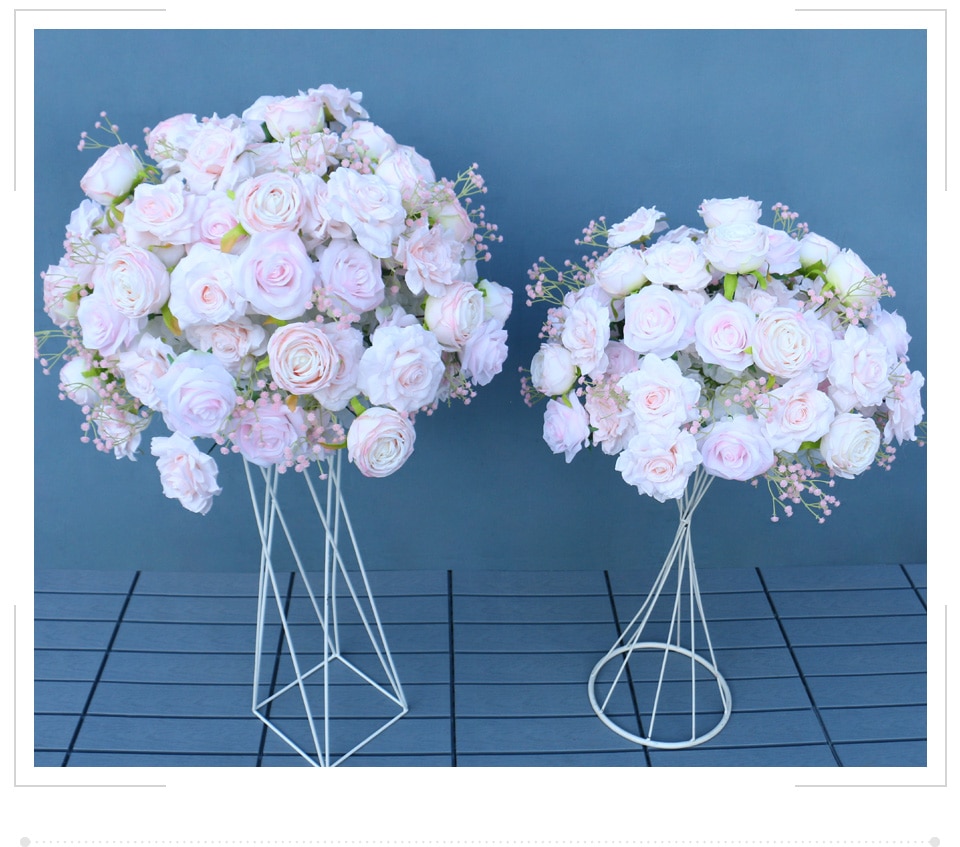 artificial french blue and blush flowers4