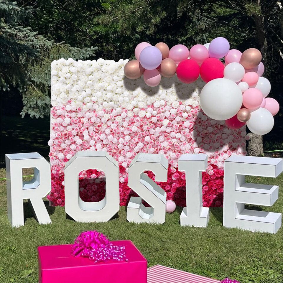 colorful wedding backdrop