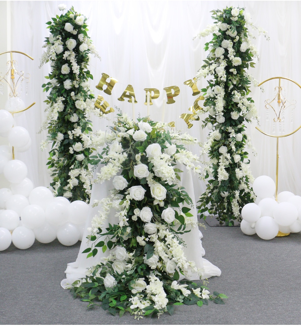 white rustic table runner9