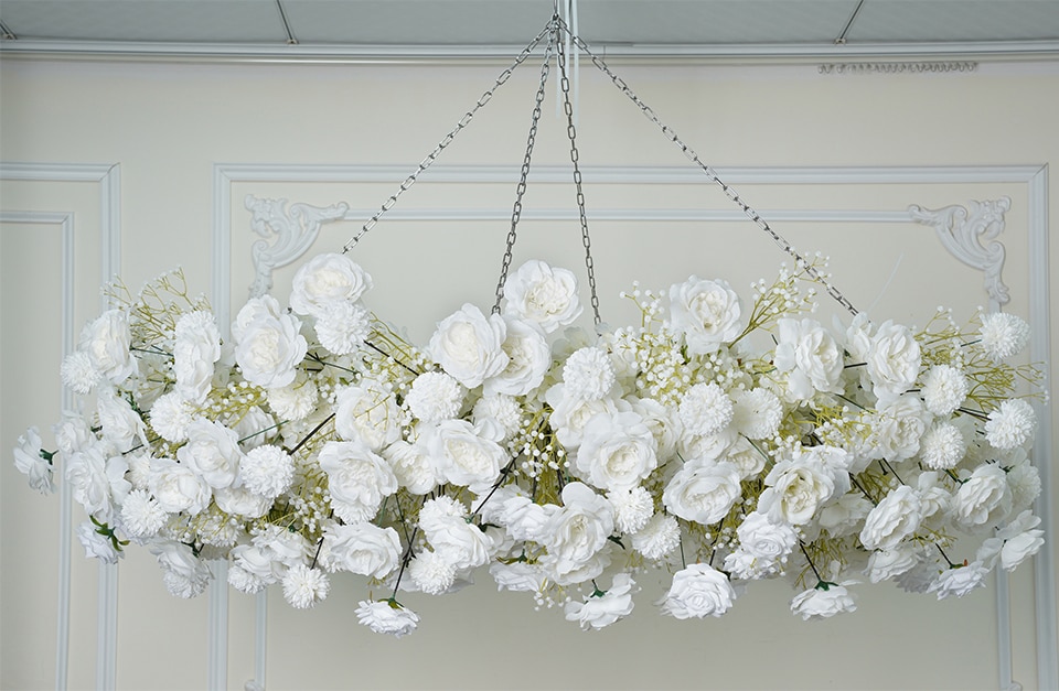 white artificial hydrangea flowers3