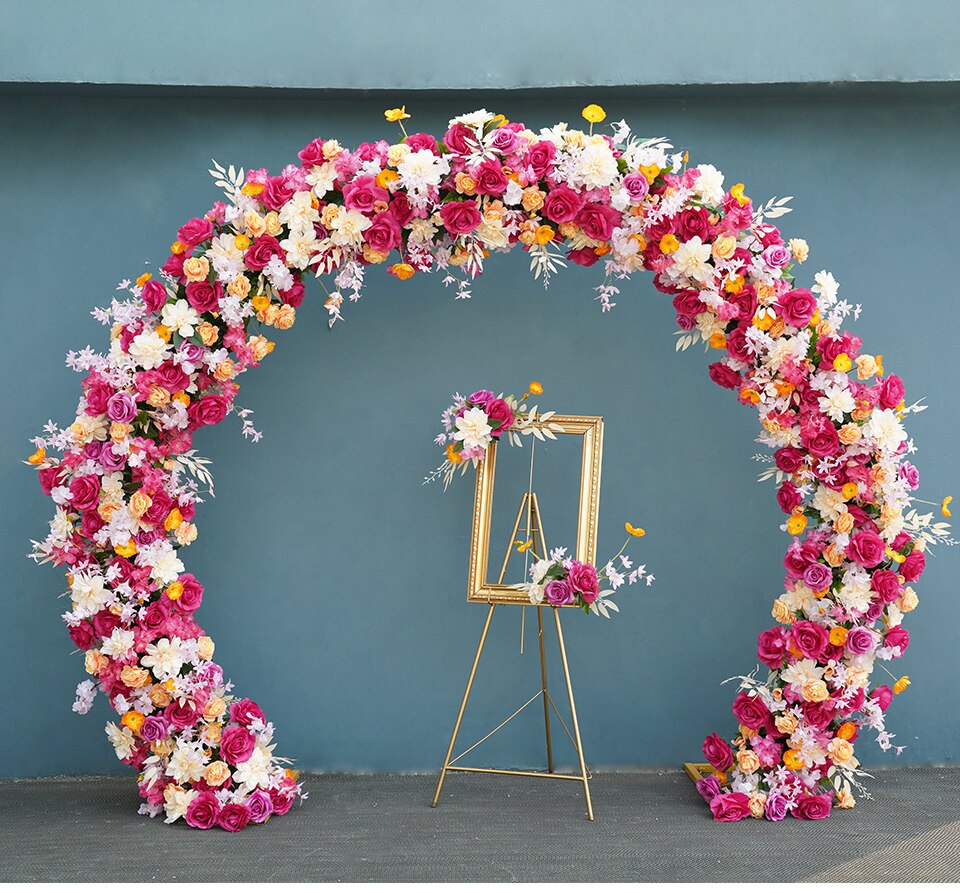 flower arrangements around candelabra8