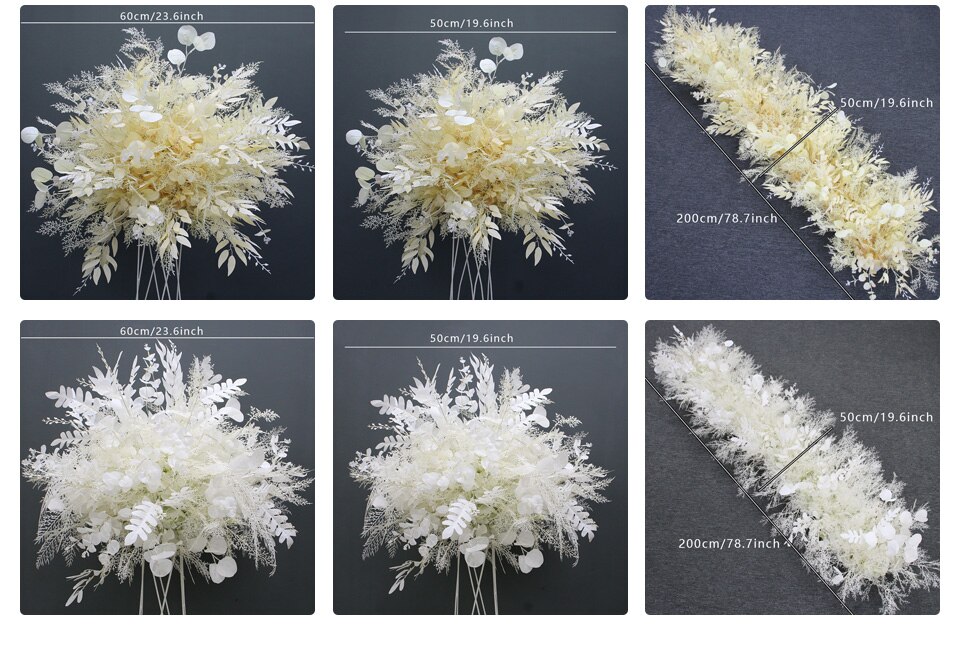 white and silver artificial flower arrangements1