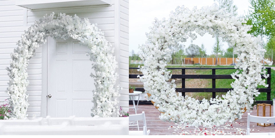 hydrangea wedding arch