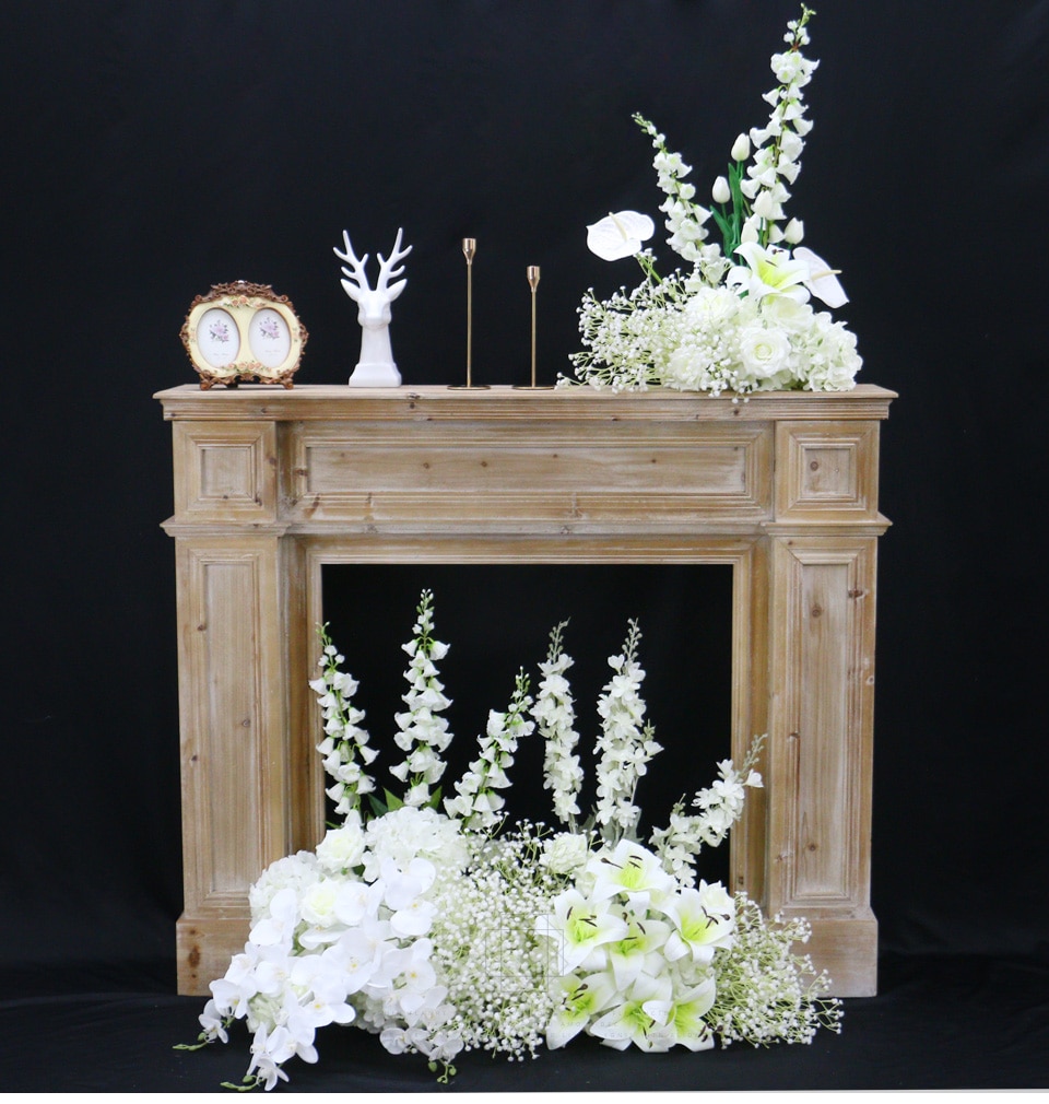 white table runner on cream table