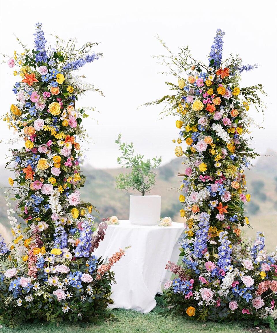 diy moon gate wedding arch