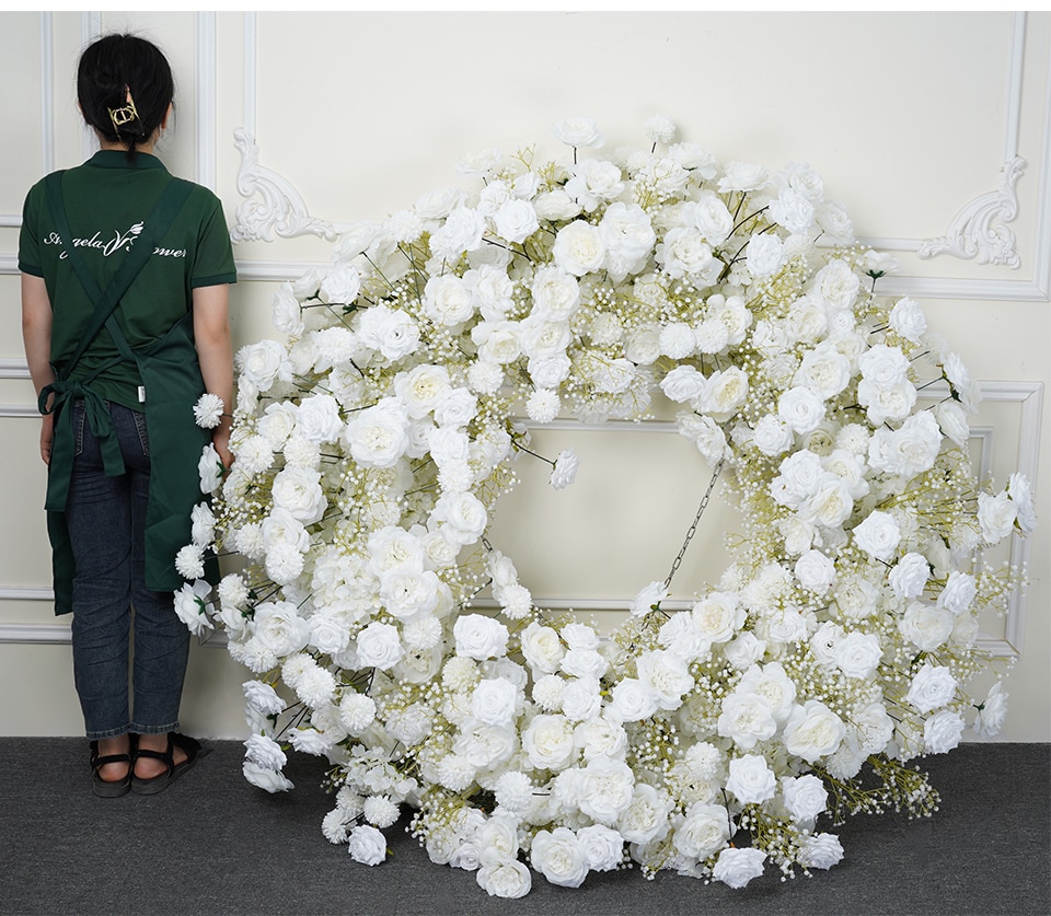 white artificial hydrangea flowers9