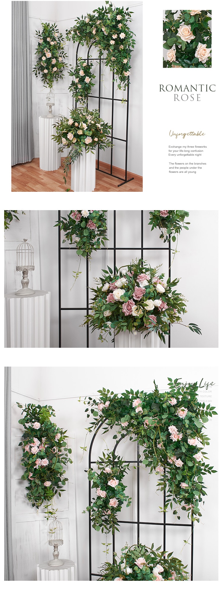 free standing paper flower wall9