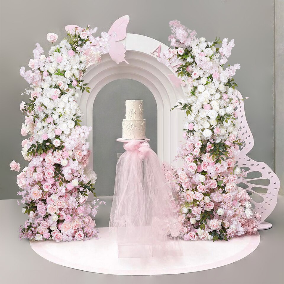 wedding arbor flower arrangements