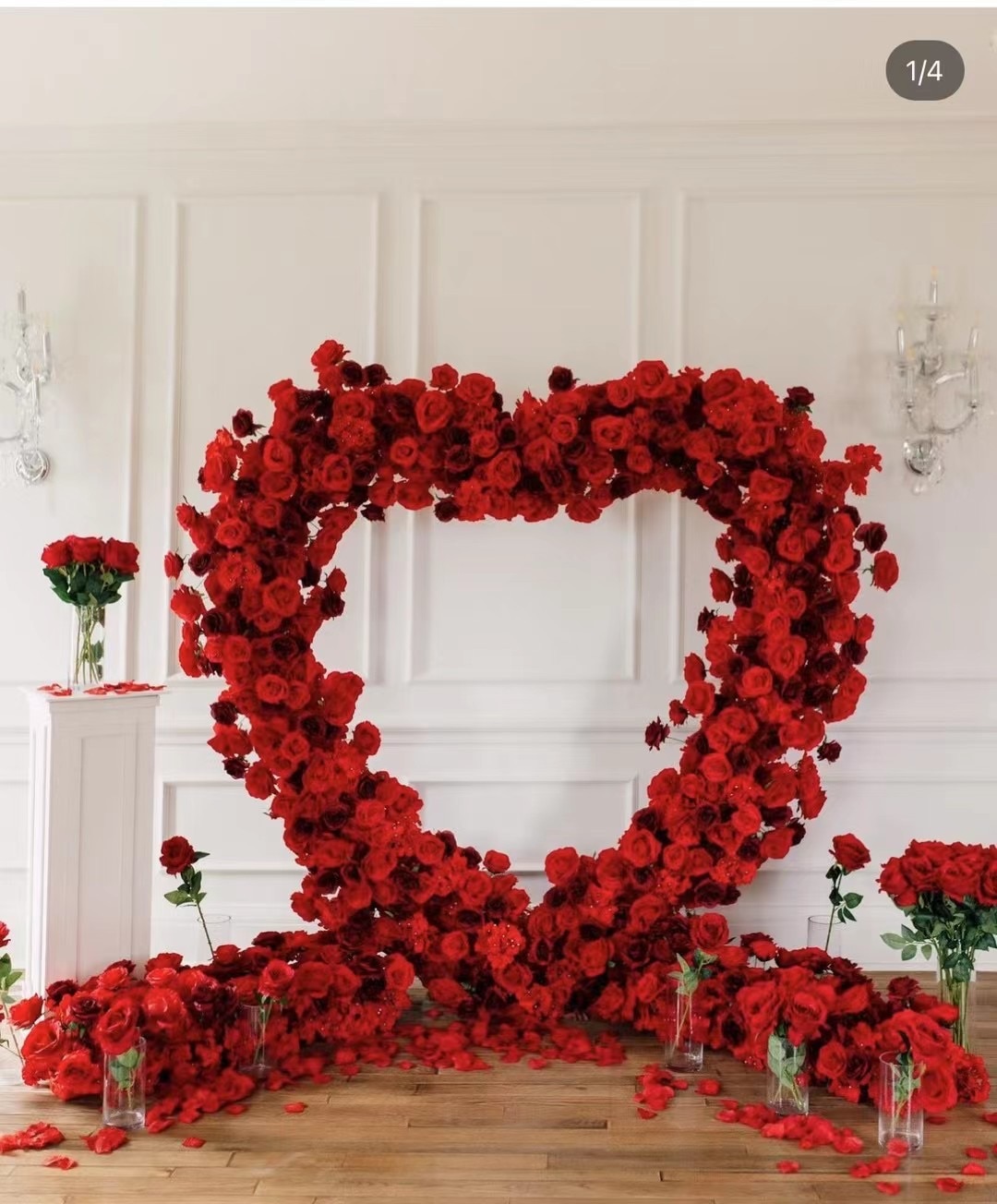 Floral staircase garlands